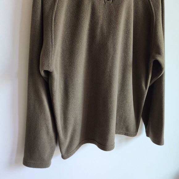 Spyder Pullover Medium Olive Green M Mens BROKEN ZIPPER Polyester Fleece Quarter - Picture 14 of 17